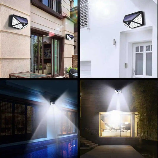 Lampe Solaire LED 100 Détecteur Mouvement Extérieur Étanche IP6