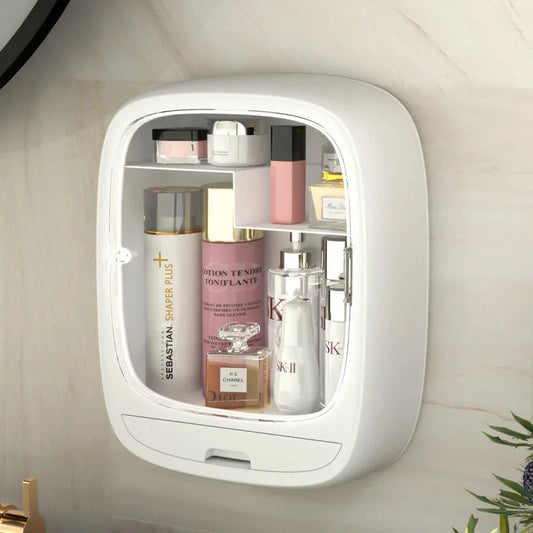 Rangement Cosmétique Mural Sans Perçage Anti-Poussière