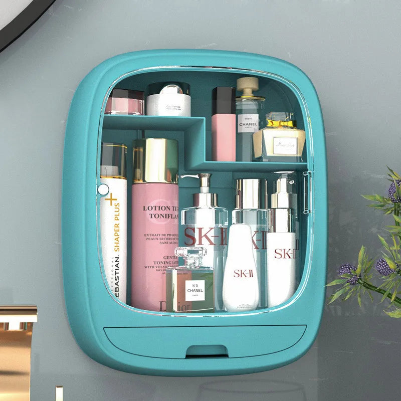Rangement Cosmétique Mural Sans Perçage Anti-Poussière